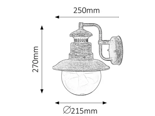 Záhradné svietidlo Rabalux 8163 1x60W E27 230V IP44
